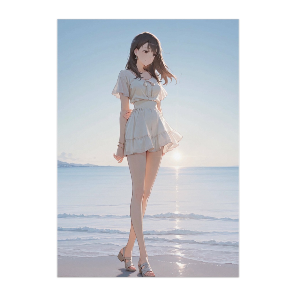 海辺の静かな微笑み