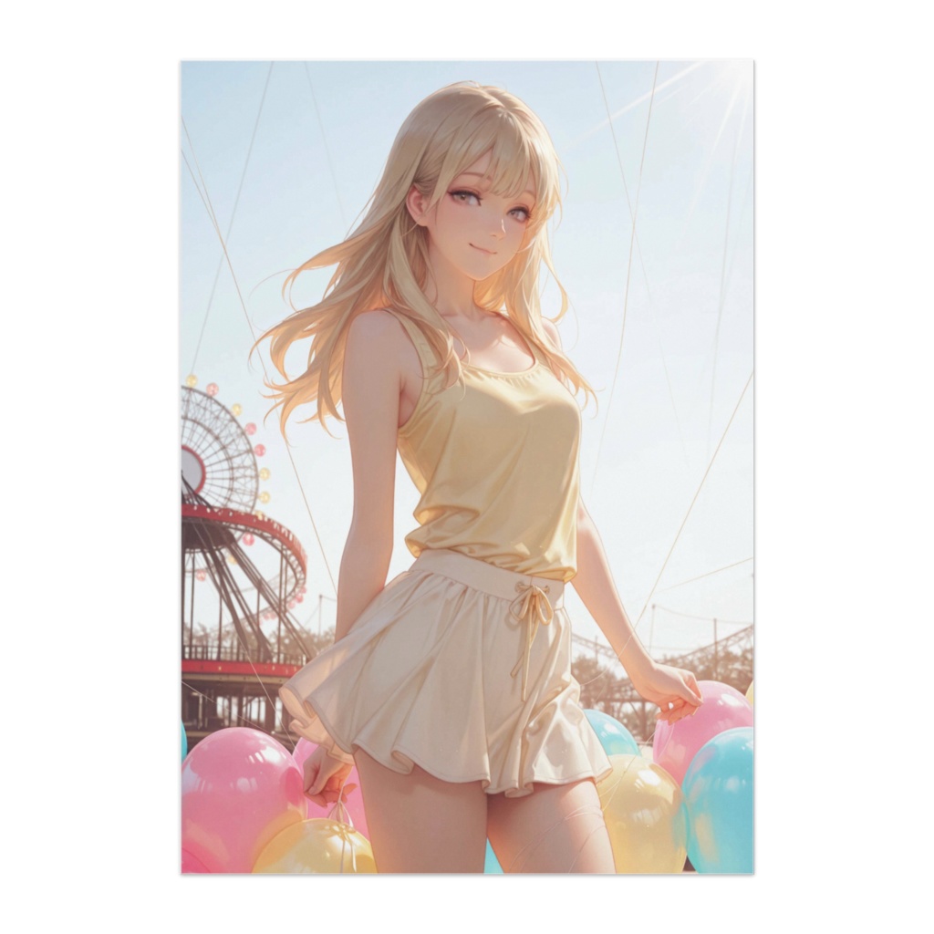 朝の遊園地 — 光に包まれる透明なひととき