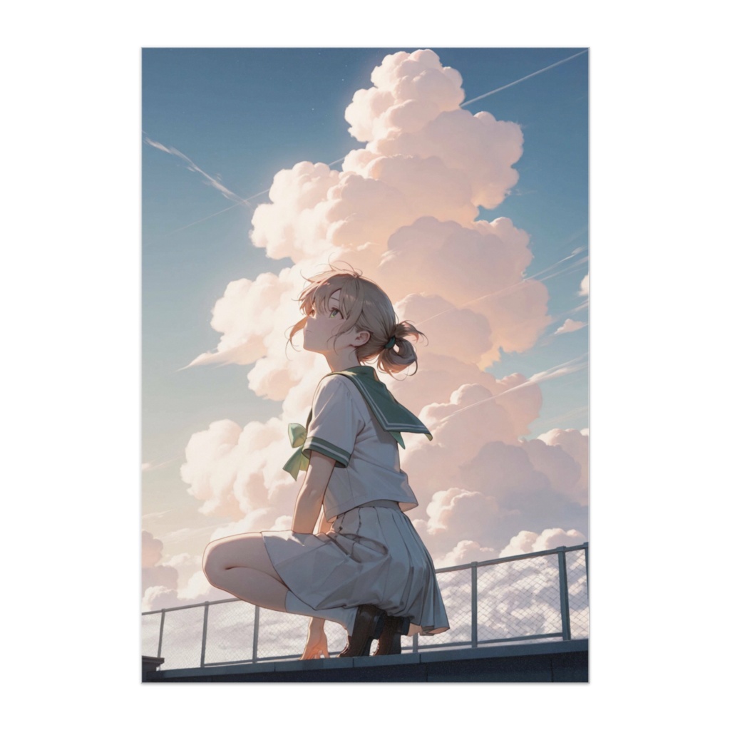 夏空と静かな横顔