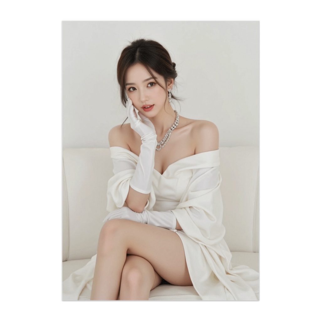 静かな優雅 ― ホワイトドレスとくつろぎのひととき