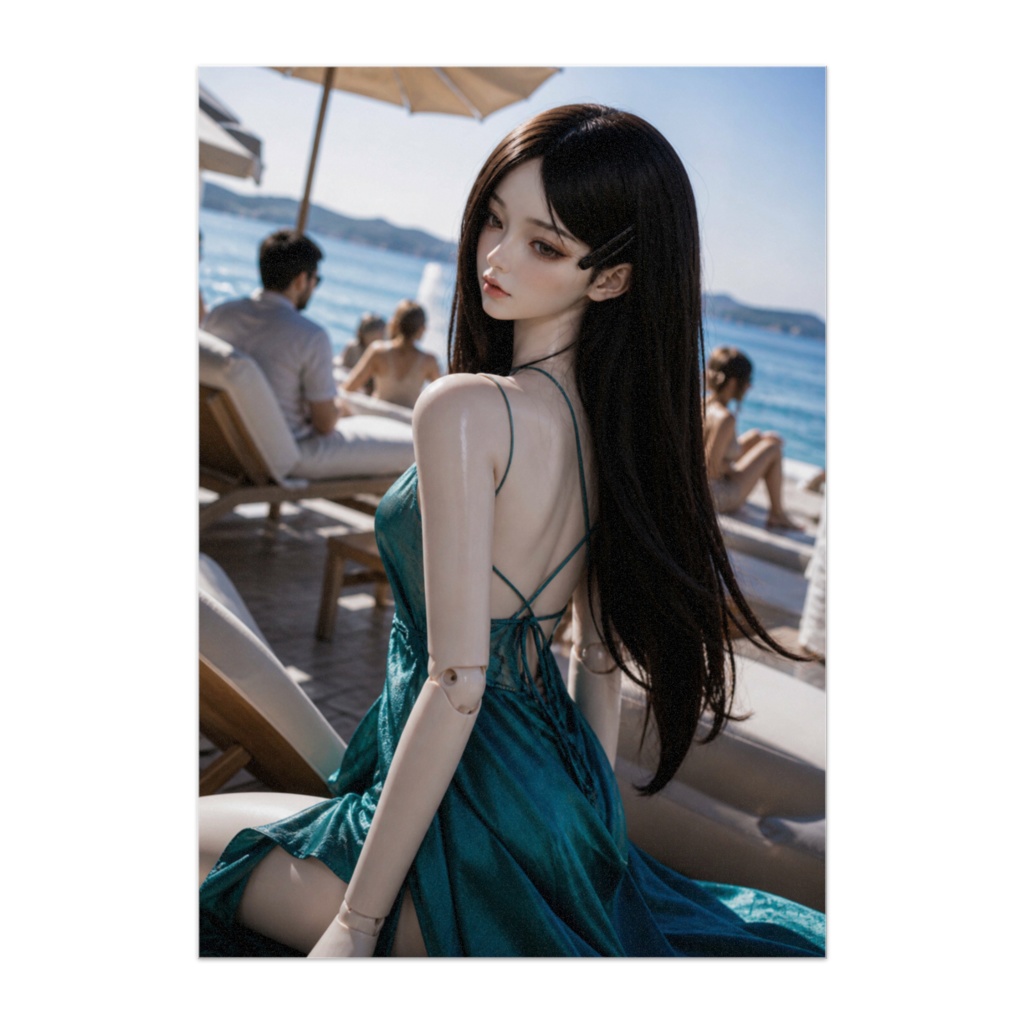 陽光に溶ける人工美 – サマードールポートレイト