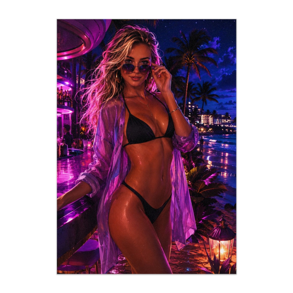 Neon Tropical Night
