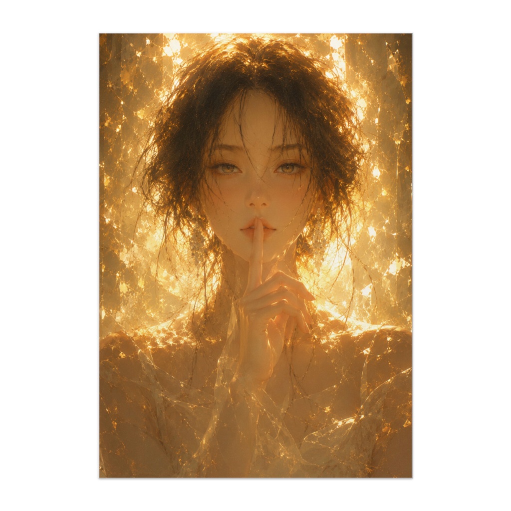 光を見上げる少女