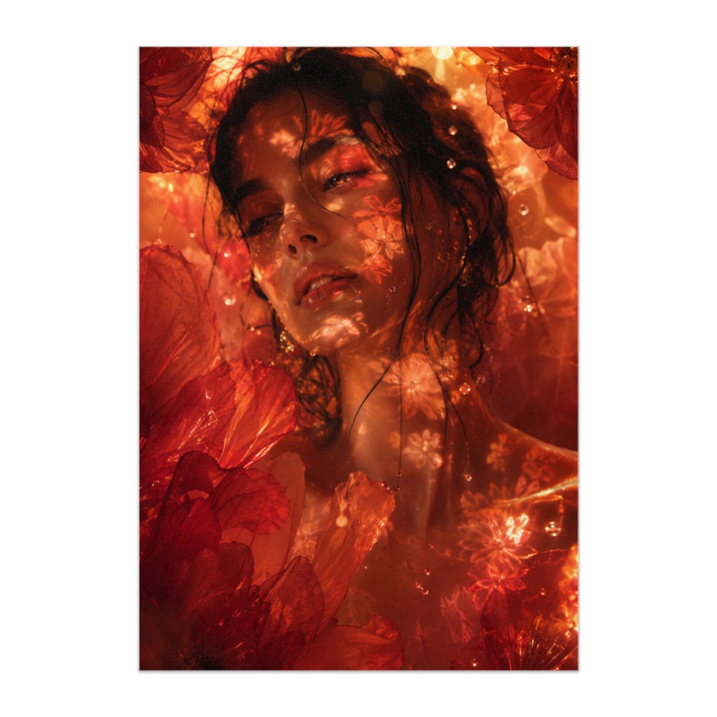深紅花の残光