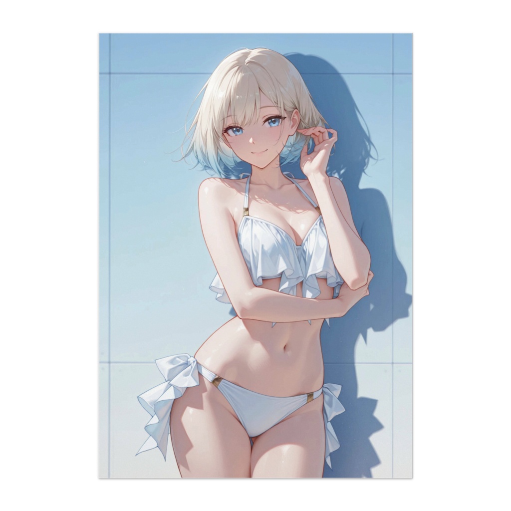 スカイブルー・フリルビキニガール