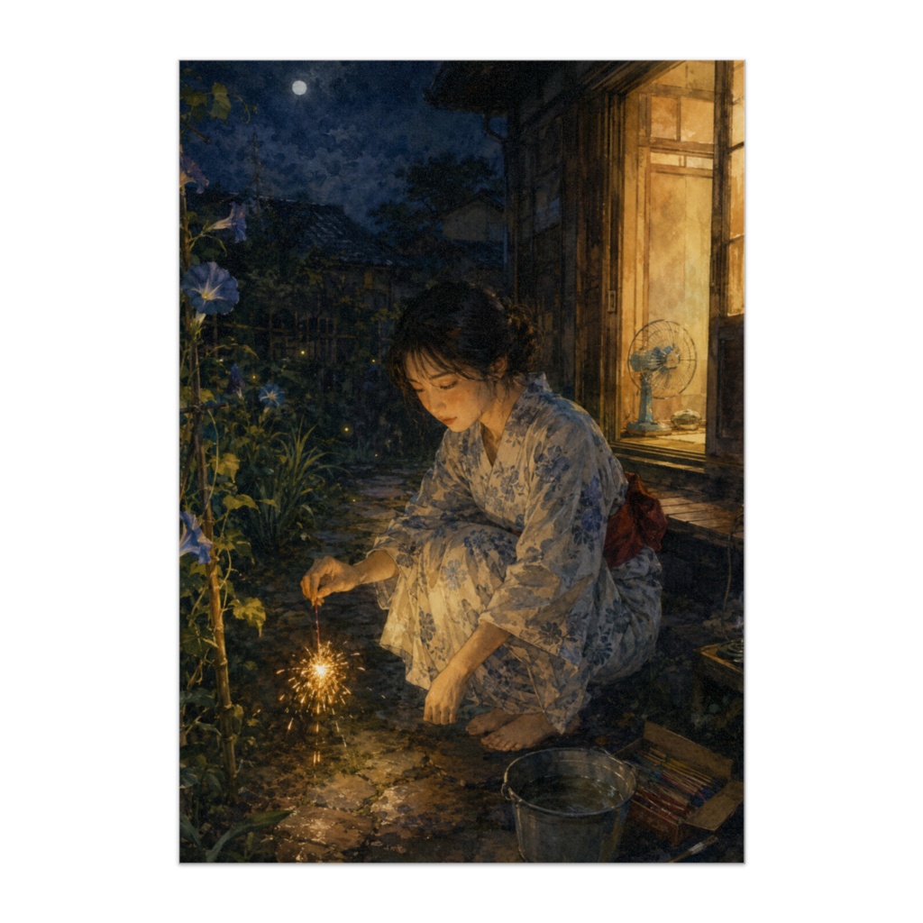 線香花火の夜