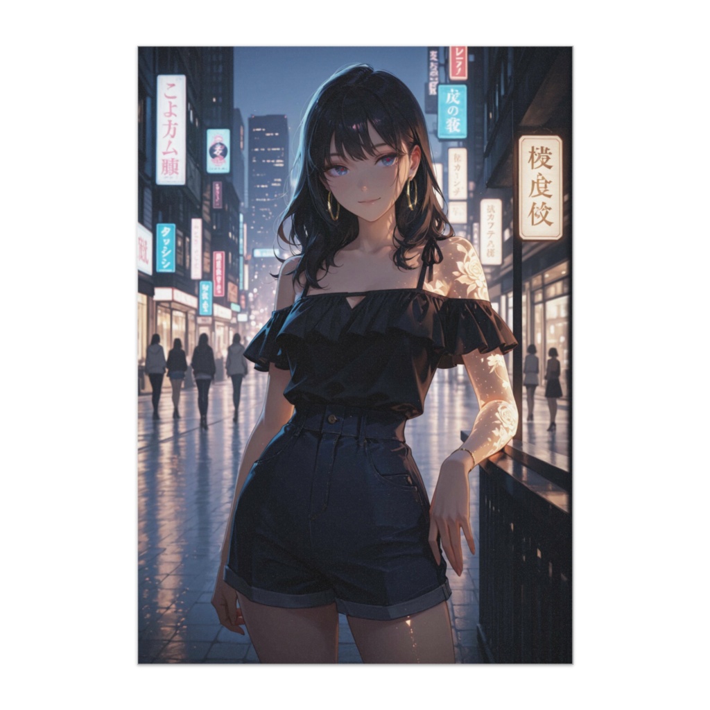 ネオン街のクールガール