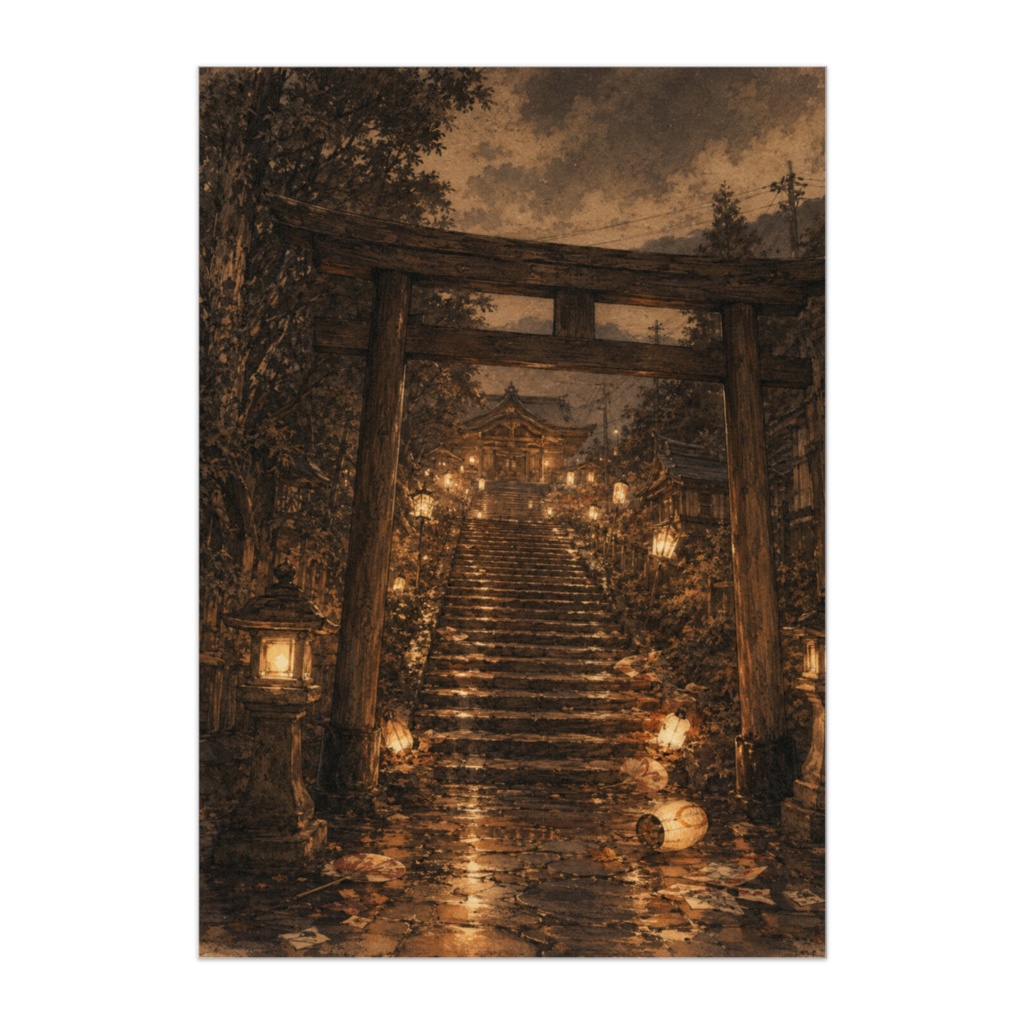 祭りの終わった神社