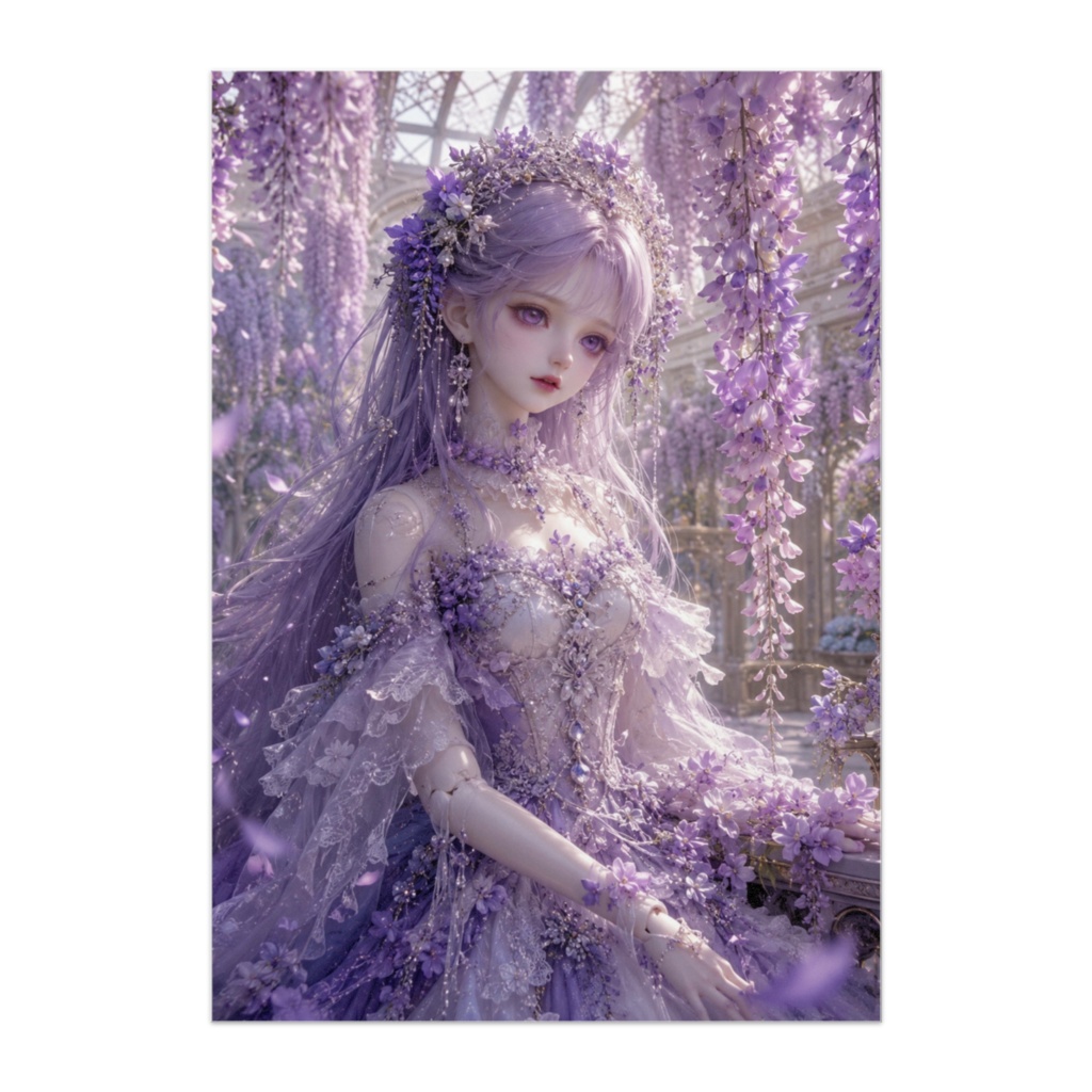Flower Porcelain Dolls - Wisteria Dream
