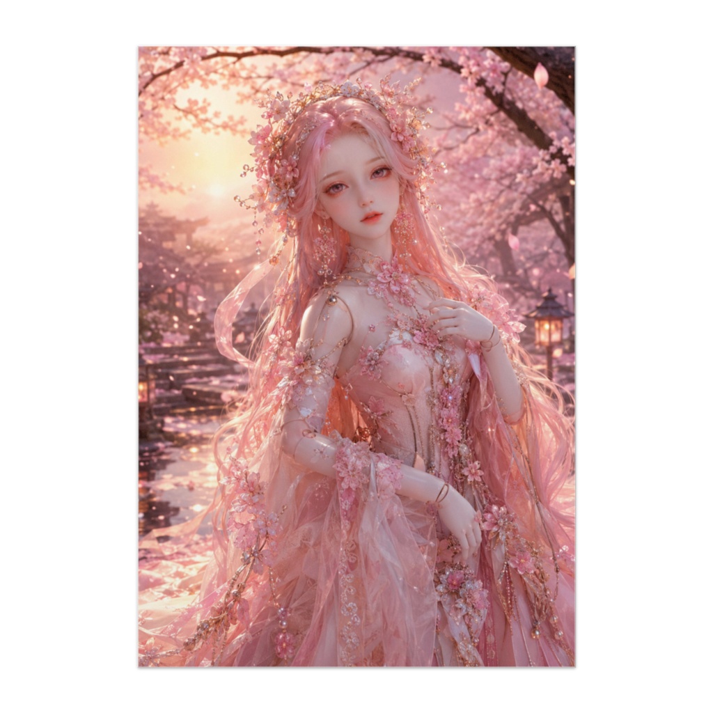 Flower Porcelain Dolls - Sakura Twilight