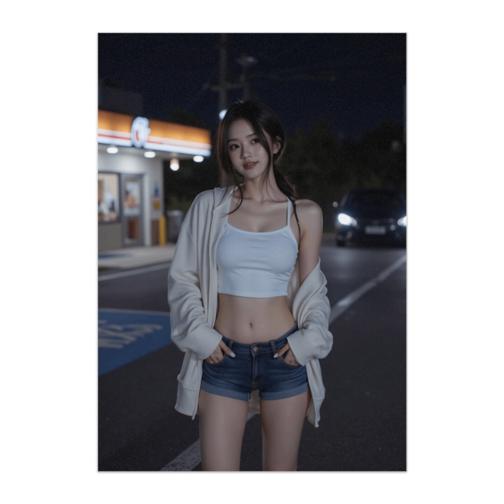 Summer Night Convenience Girl