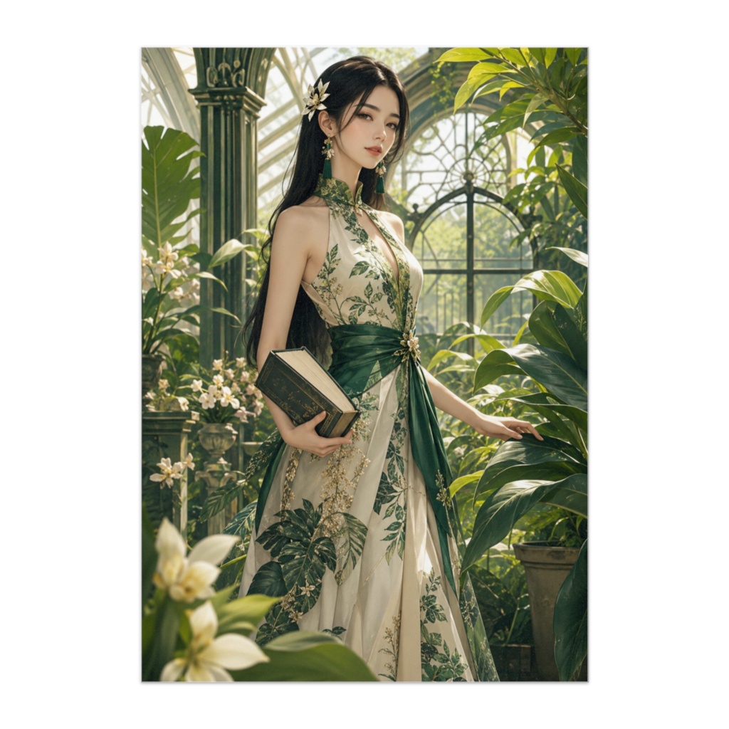 Emerald Green Botanical Elegance