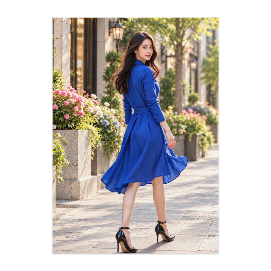 CITY DATE IN BLUE｜花の街を歩くサファイアブルー