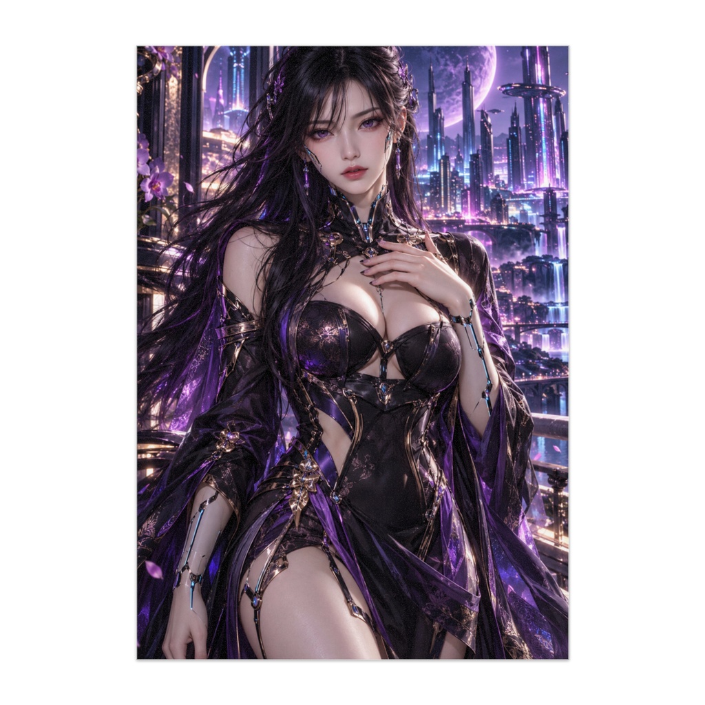 NEON ORCHID｜近未来に咲く華・紫瞳のサイボーグ