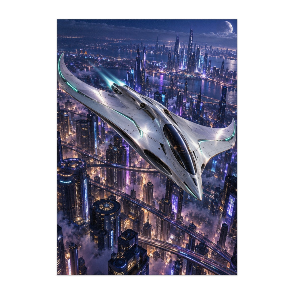 GHOST RAY｜ゴースト・レイ — 月夜の都市を滑空する白銀の翼