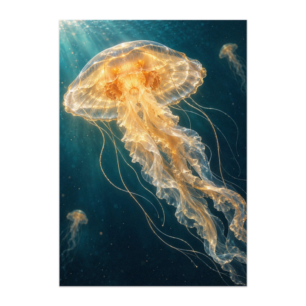 AMBER AURORA｜琥珀のオーロラ — 黄金に輝く幻想クラゲ
