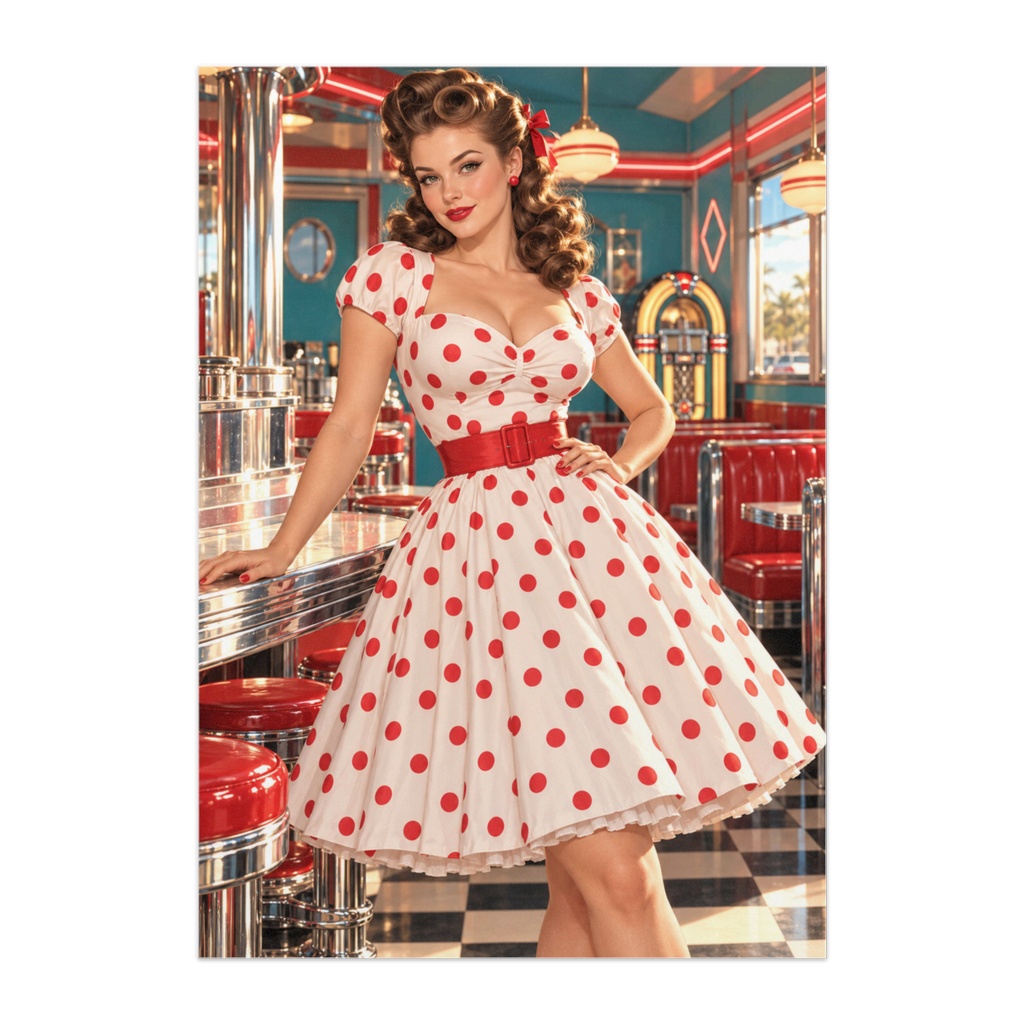 CHERRY DINER QUEEN｜チェリー・ダイナー・クイーン — ロカビリーファッションポスター