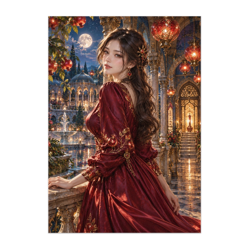 柘榴の夜宮 ― 月光と紅の灯り