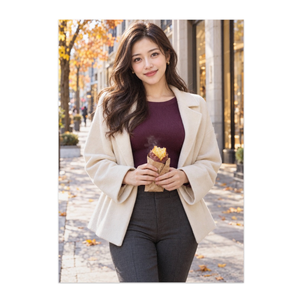 街角の焼芋ファッショニスタ｜秋色の小さな幸せ