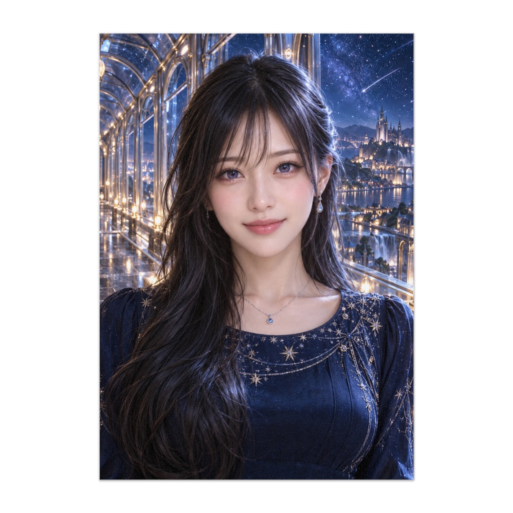 星降るガラス回廊 ― 蒼い夜の微笑み