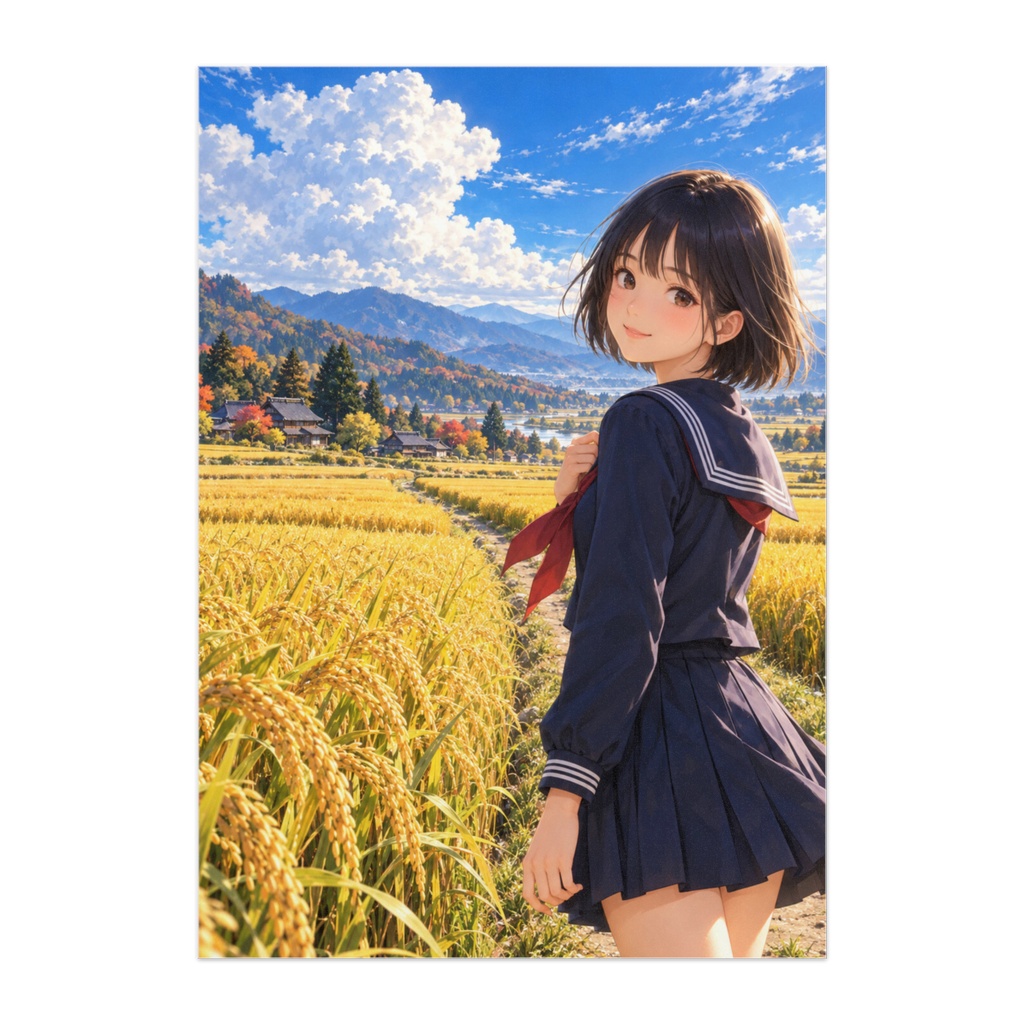 黄金の稲穂 — GOLDEN FIELDS｜日本の秋・田園風景・シネマティックアニメアート