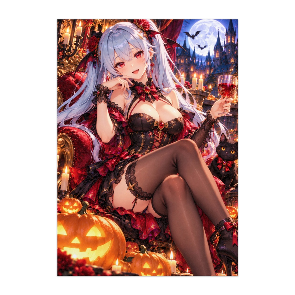 いたずら吸血鬼のお姫様 — SWEET VAMPIRE|ハロウィン美少女アートポスター