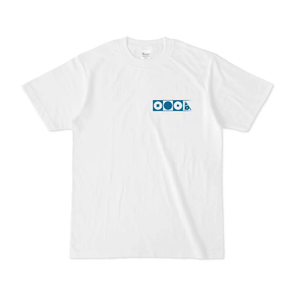 資料館ロゴワンポイントTシャツ - 男性向けホワイト