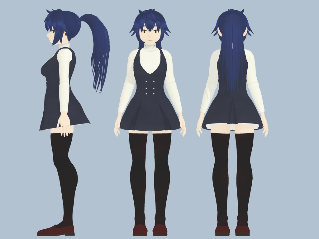 オリジナル3Dモデル ヒノト・テイver3.4+ロールヘアーモデル