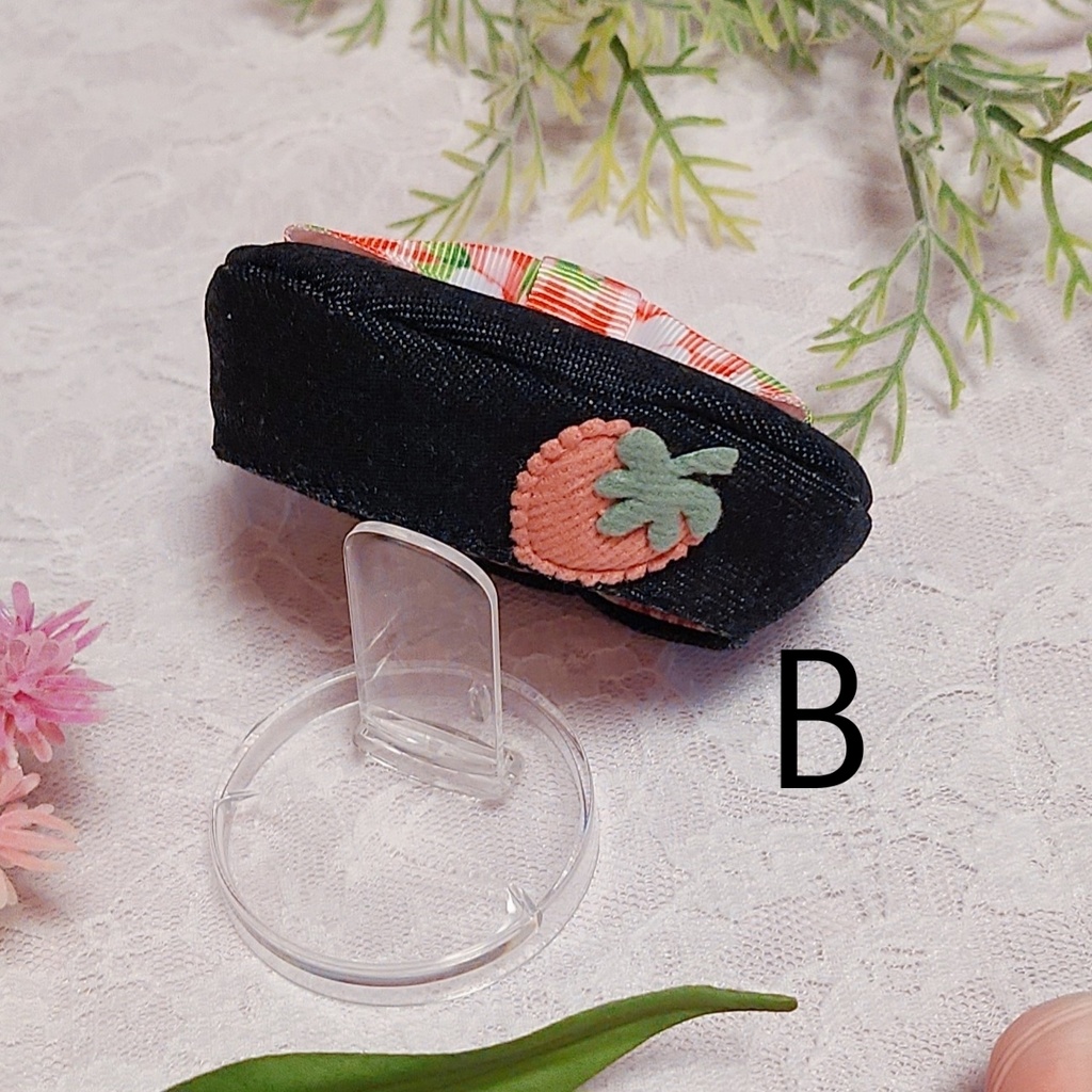 いちごベレー 赤色リボン