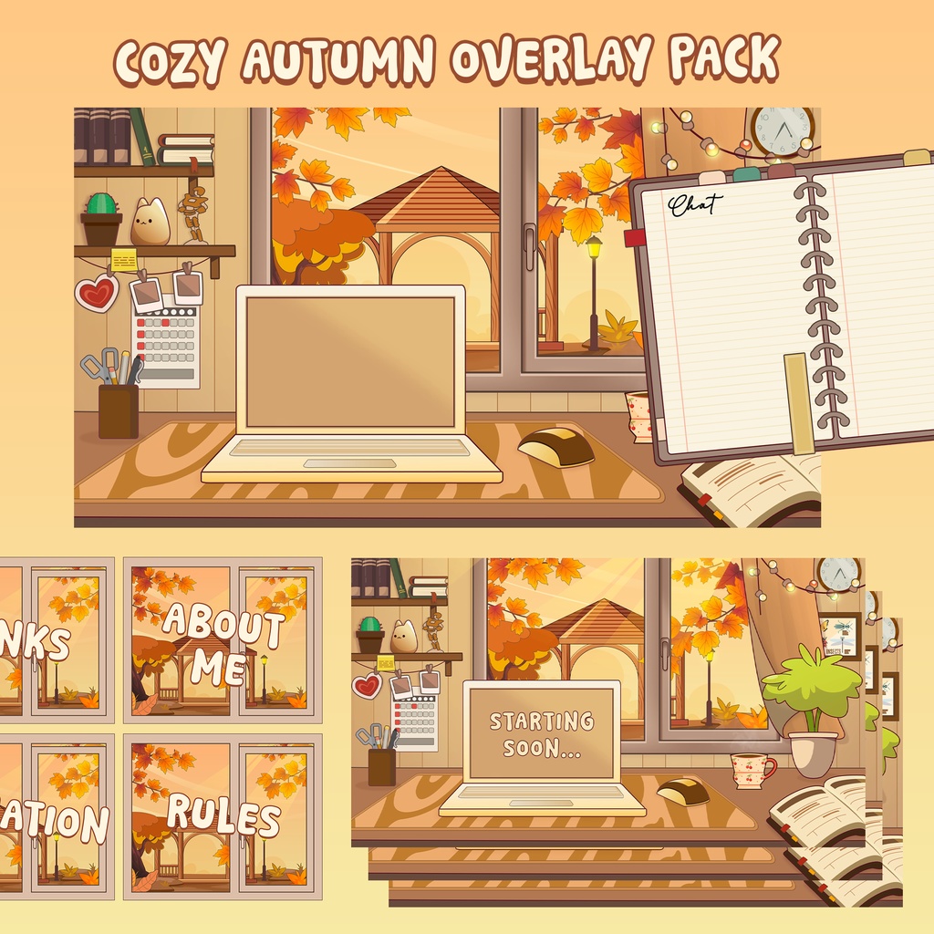 Cozy Autumn Animated Overlay / 居心地の良い秋のアニメーションオーバーレイ