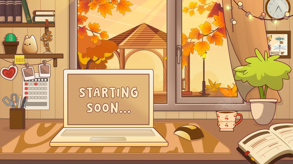 Cozy Autumn Animated Overlay / 居心地の良い秋のアニメーションオーバーレイ