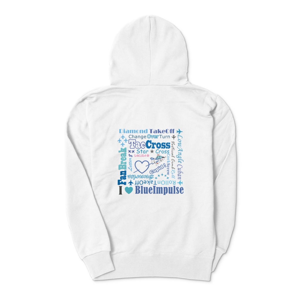 BLUEIMPLUSEパーカー両面タイプ(白)