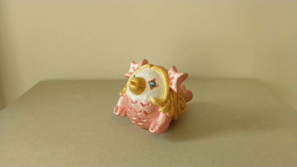 【追加販売】アマビヱ陶器人形 ピンク髪ゴールド