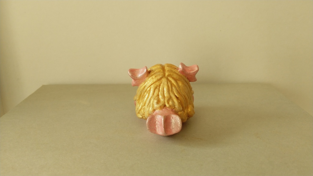 【追加販売】アマビヱ陶器人形 ピンク髪ゴールド