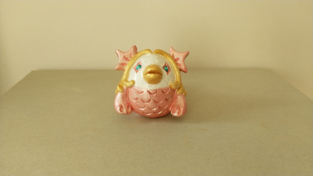 【追加販売】アマビヱ陶器人形　ピンク髪ゴールド