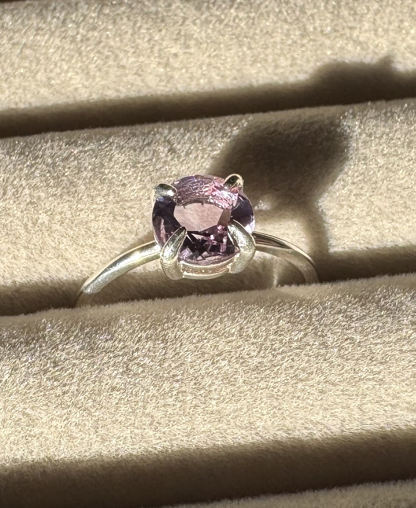 R08　天然石リング(アメジスト)