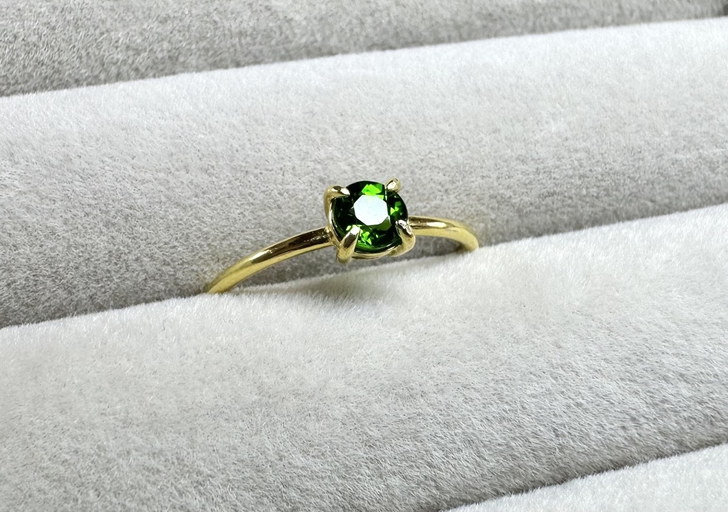 R16 天然石リング(クロムダイオプサイド)