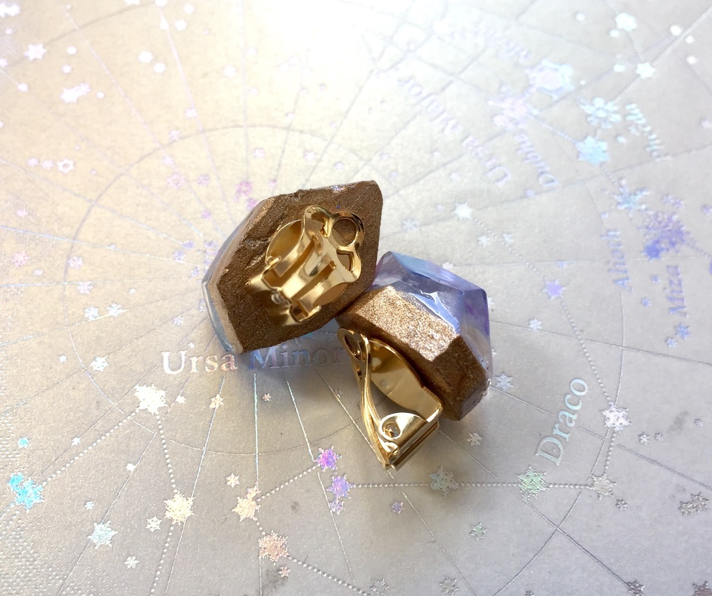 星の夕暮れの鉱石ピアスorイヤリング