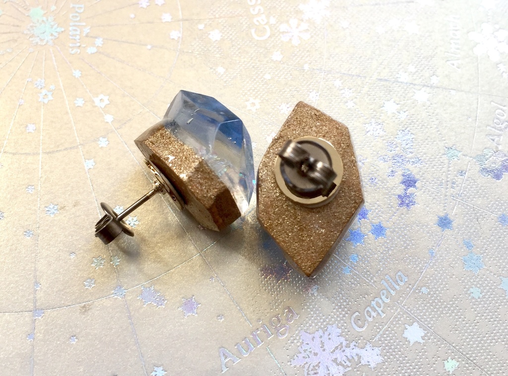 宇宙の鉱石のピアスorイヤリング