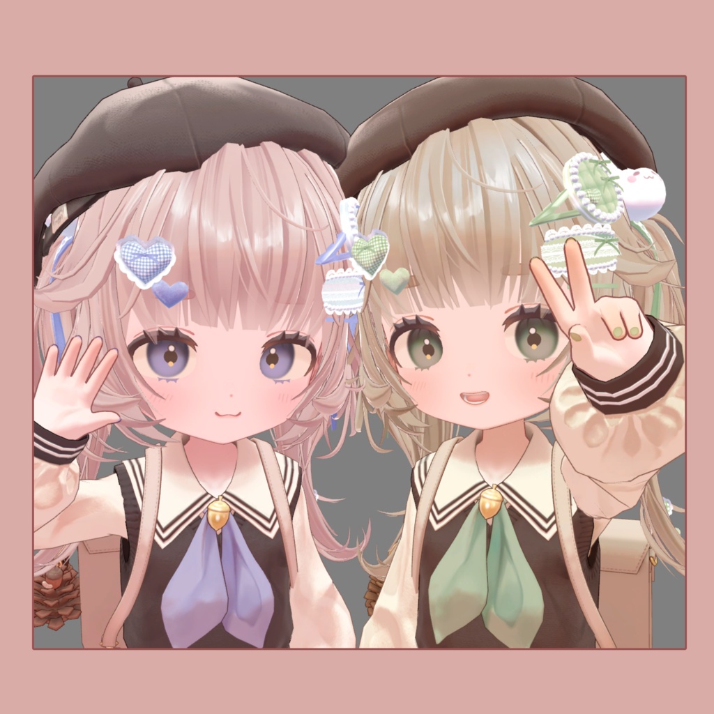【VRC hair】thorn twin tail【4アバター対応】