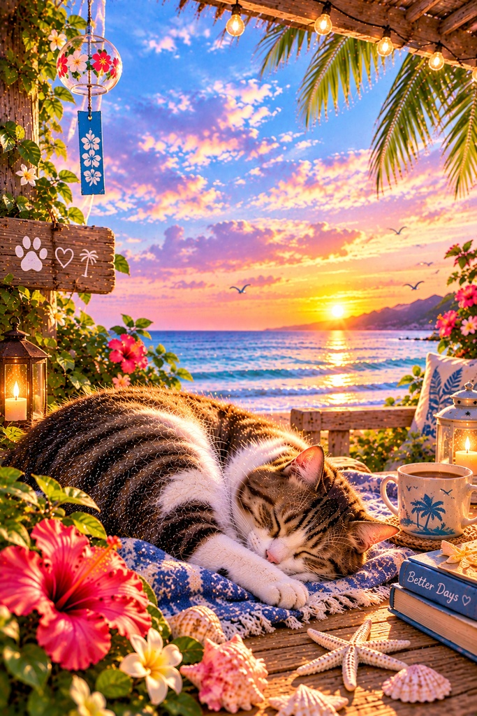 Sea & Cat — 海と猫の癒し時間 —