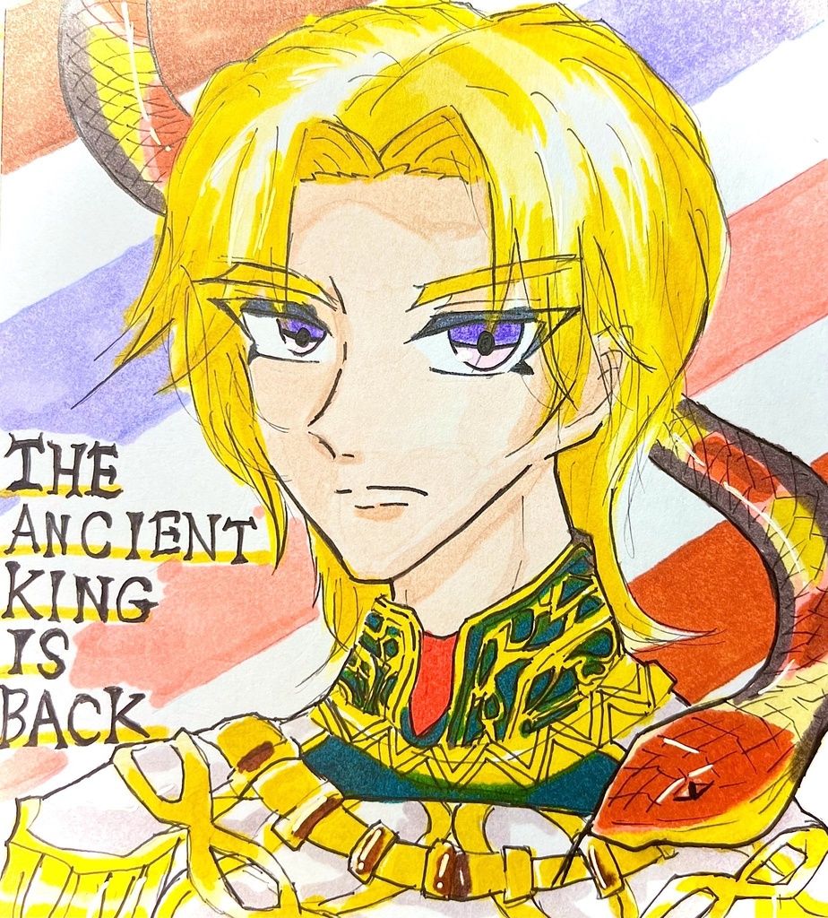 原画色紙 THE ANCIENT KING IS BACK