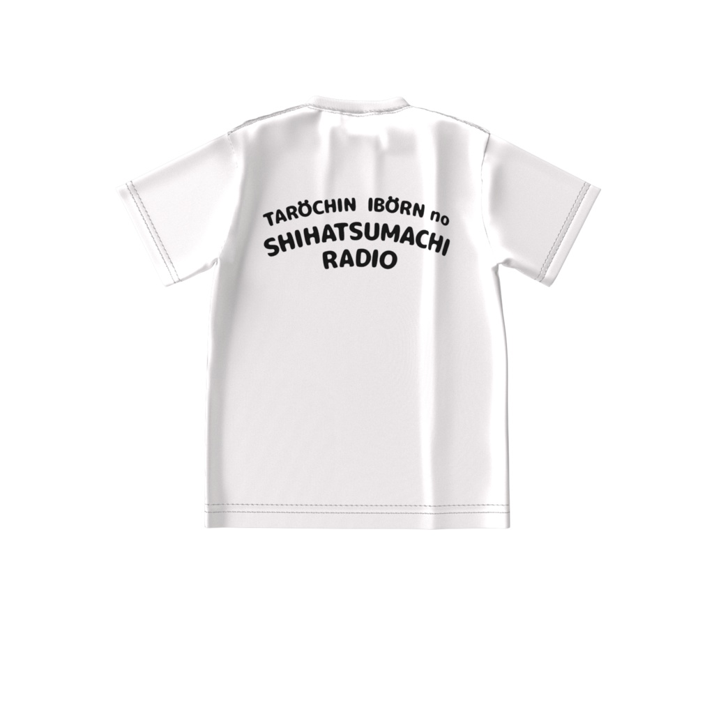 ビッグシルエットTシャツ 白(落書き:始発待ち画)