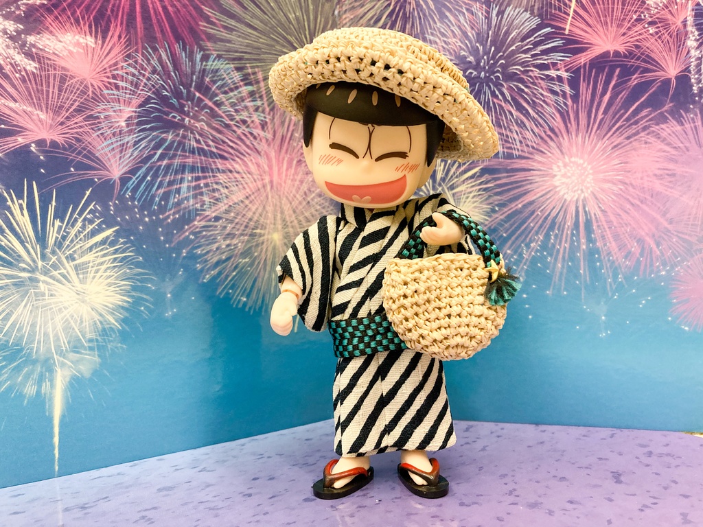 浴衣 カンカン帽 編みバッグセット うみねこ庵 Booth