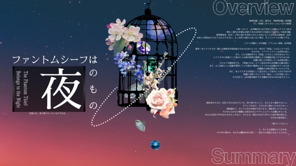 SPLL:E189901 【CoCタイマンシナリオ】ファントムシーフは夜のもの