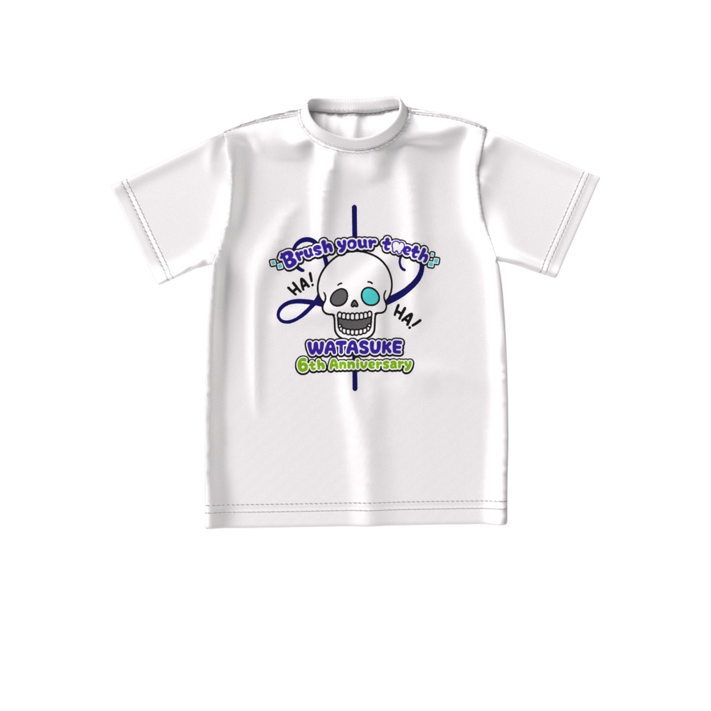 わたすけ６周年記念　Tシャツ（ビッグシルエット白）