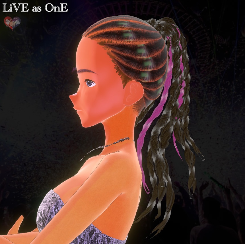 コーンロウ風編み込みヘアー Vroid 髪型