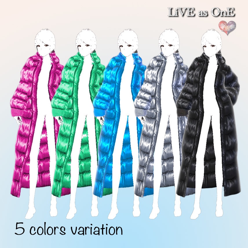 3ウェイフード付きダウンジャケット VRoid アウター 改変可