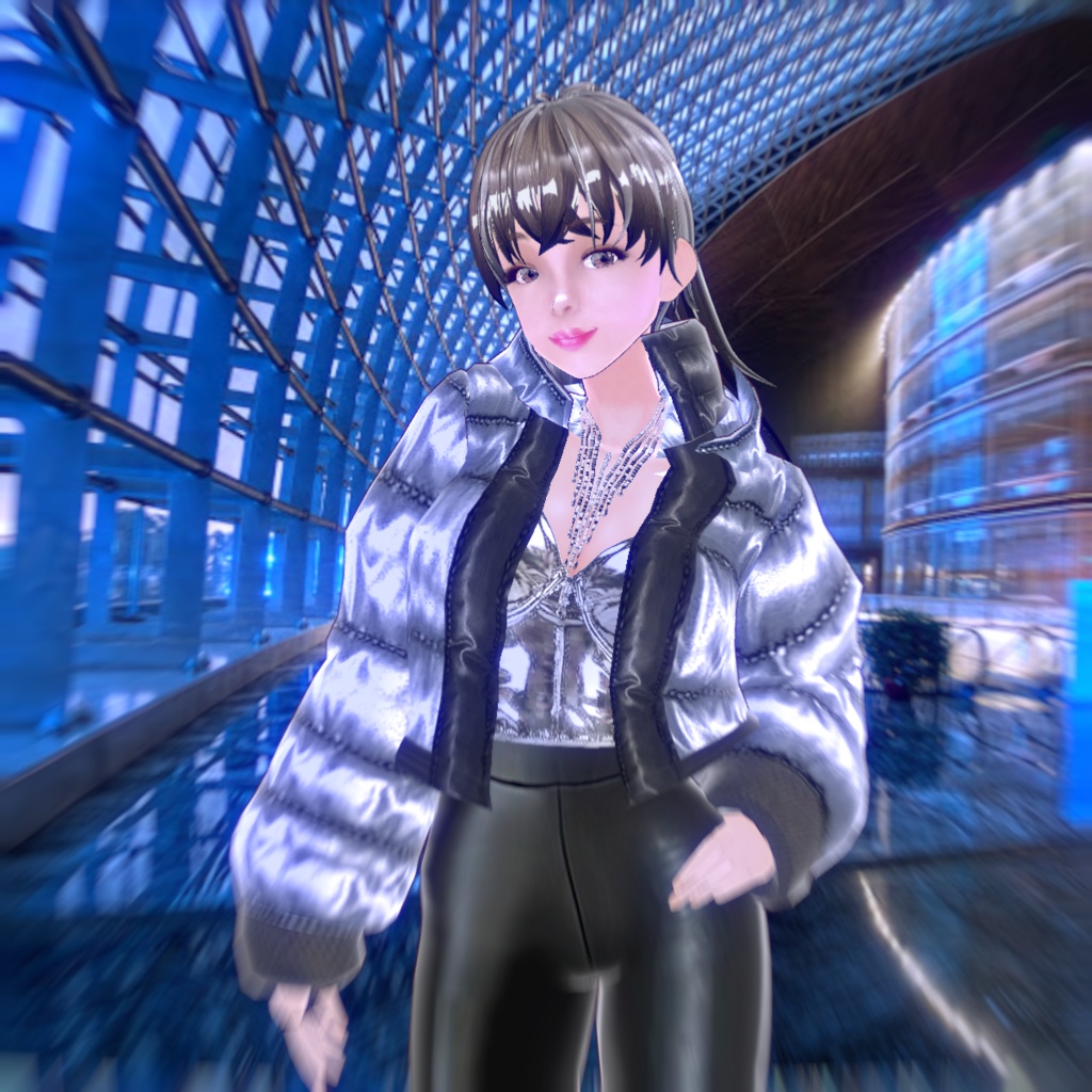 3ウェイフード付きダウンジャケット VRoid アウター 改変可