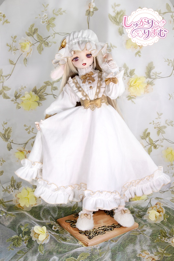 ダブルガーゼナイトドレス セット 『月見る羊』1/4